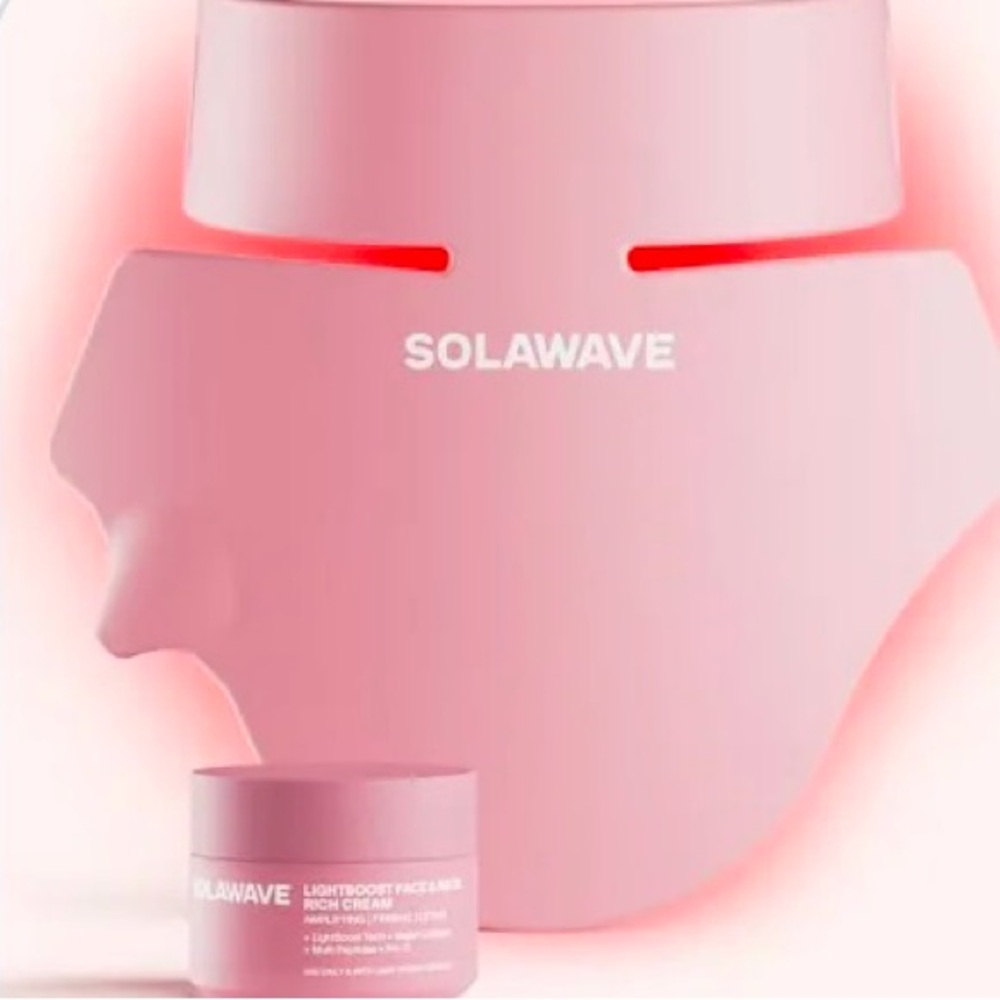 UNOPENED Solawave Neck & Chest LED Mask w/ LightBoost Cream Kit